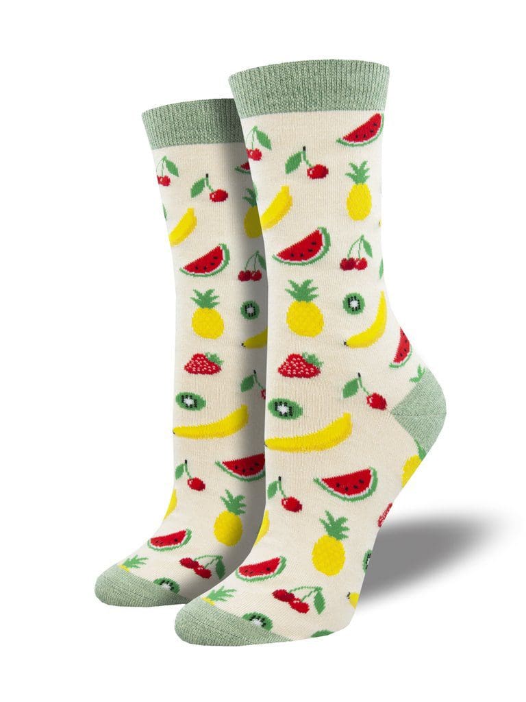 "Let's Get Fruity" Bamboo Women's Novelty Crew Socks by Socksmith